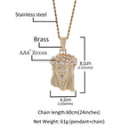 Hip Hop Iced Out CZ Jesus Piece Pendant Necklace by nowadaysfashion