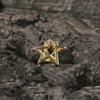 Hip-hop niche design hollow five-pointed star braces by nowadaysfashion