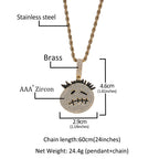 Hip-hop cartoon zircon spiky-head avatar necklace by nowadaysfashion