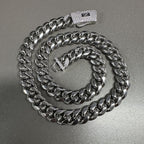 Hip-hop diamond-encrusted clasp smooth Cuban chain by nowadaysfashion