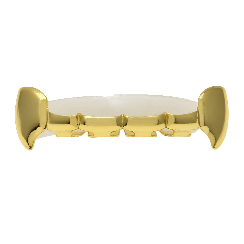 Hip-hop polished braces with gold electroplating by nowadaysfashion