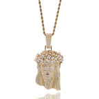 Hip Hop Iced Out CZ Jesus Piece Pendant Necklace by nowadaysfashion