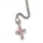 Blue Zircon Cross Hip-hop Necklace by nowadaysfashion