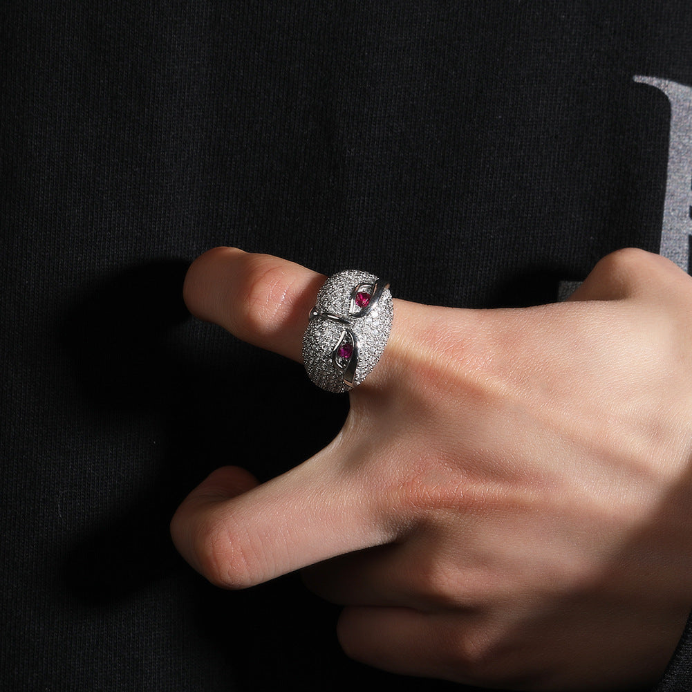 Hip-hop creative owl zircon-encrusted ring by nowadaysfashion