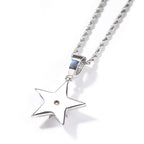Hip-hop diamond-studded rotating five-pointed star necklace by nowadaysfashion