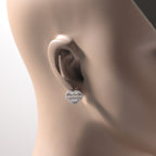 Hip-hop inlaid zircon heart-shaped earrings by nowadaysfashion