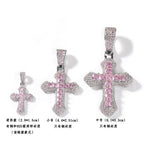 Gold-plated, diamond-encrusted mini cross necklace by nowadaysfashion