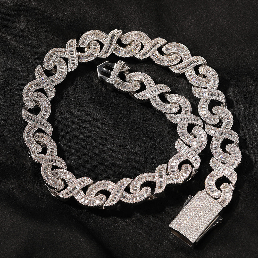 15mm Diamond Geometric Infinity Cuban Chain by nowadaysfashion