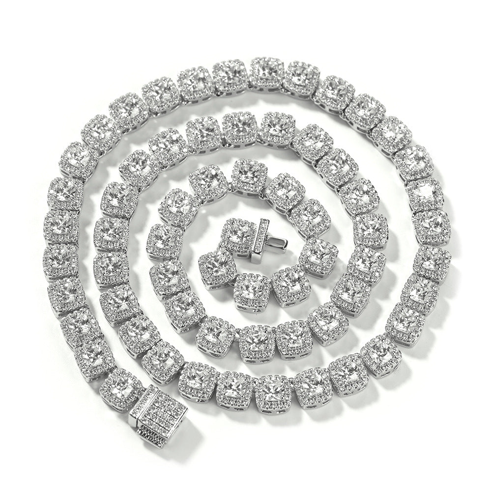 Iced Out Tennis Chain Cubic Zirconia CZ Hip Hop Necklace by nowadaysfashion