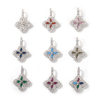 Cubic Zirconia Colorful Four-Leaf Clover Pendant by nowadaysfashion