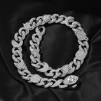 Hip-hop zircon-encrusted sun, star and eye necklace by nowadaysfashion