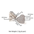Hip Hop diamond-encrusted 925 silver stud earrings by nowadaysfashion