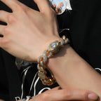Hip-hop zircon-encrusted sun, star and eye necklace by nowadaysfashion