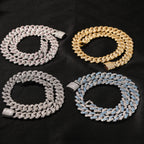 Hip-hop bar-style Cuban zircon-encrusted necklace by nowadaysfashion