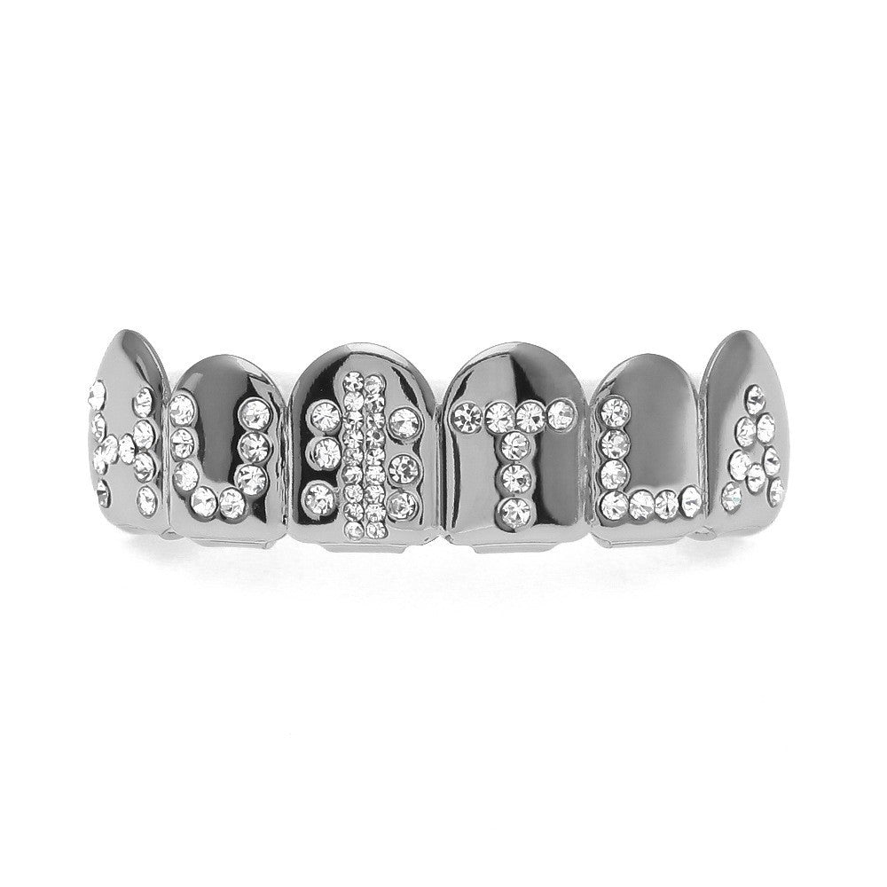 Hip-hop diamond-encrusted and gold-plated teeth grillz by nowadaysfashion