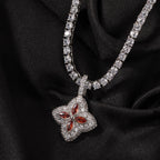 Cubic Zirconia Colorful Four-Leaf Clover Pendant by nowadaysfashion