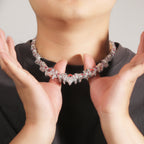Hip-hop exaggerated spiky parasitic red-eyed thorn diamond-encrusted necklace by nowadaysfashion