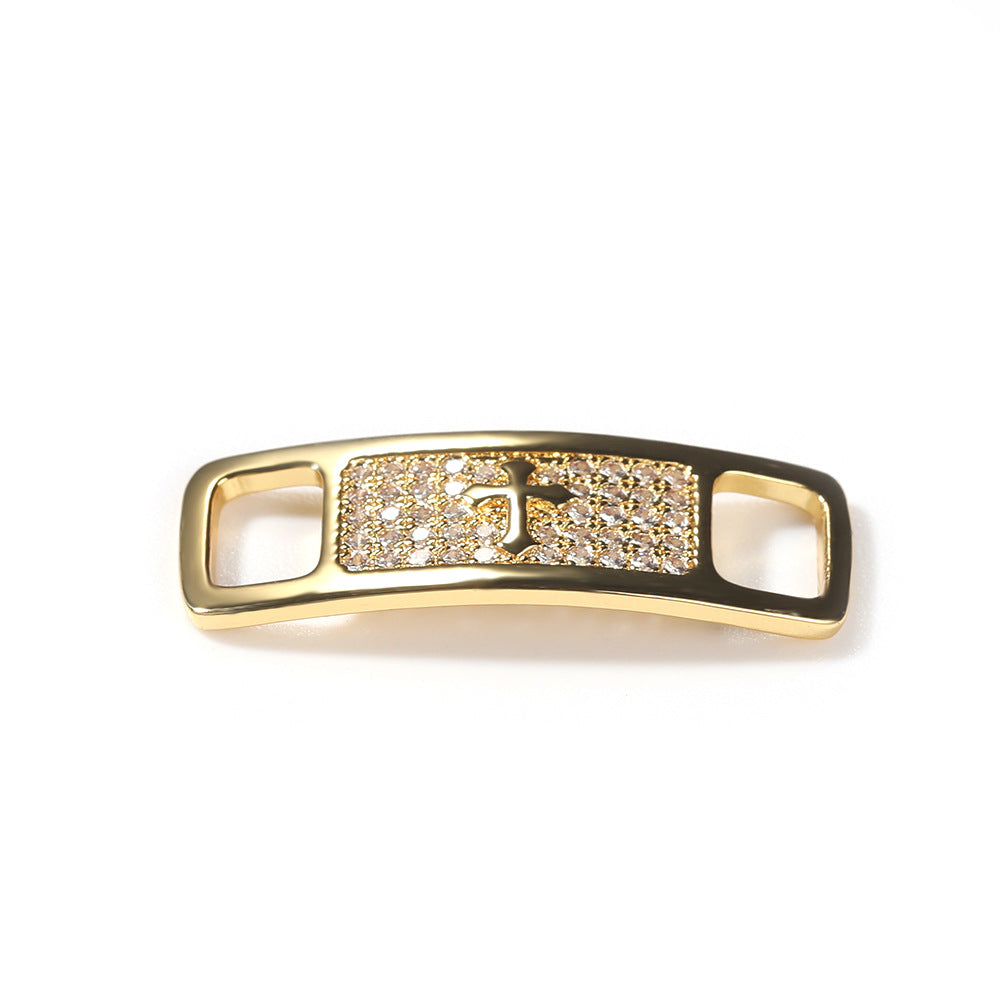 Hip-hop zircon cross smiling face broken heart shoe buckle by nowadaysfashion