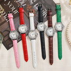 Fashion Diamond-Encrusted Women's Quartz Watch with Leather Strap by nowadaysfashion