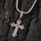 Hip-hop cross-shaped diamond Cubic Zirconia necklace by nowadaysfashion
