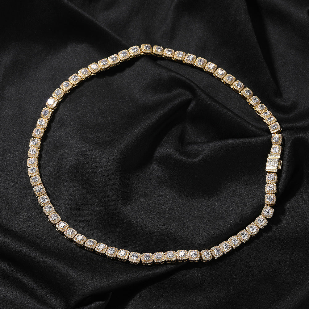 Iced Out Tennis Chain Cubic Zirconia CZ Hip Hop Necklace by nowadaysfashion