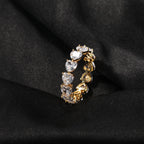 Hip-hop single-row heart-shaped zircon rings by nowadaysfashion