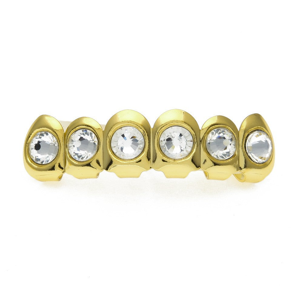 Hip-hop diamond-encrusted and gold-plated teeth grillz by nowadaysfashion