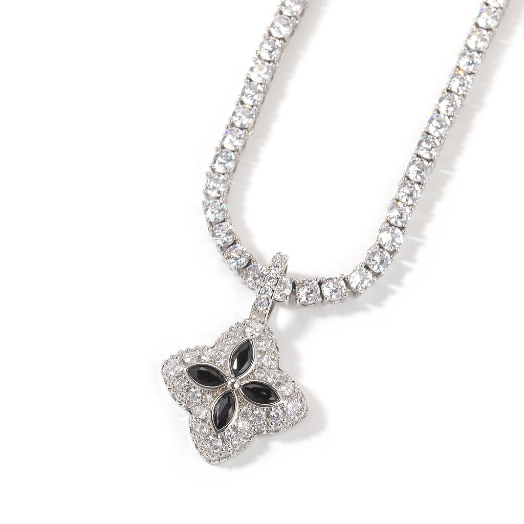 Cubic Zirconia Colorful Four-Leaf Clover Pendant by nowadaysfashion