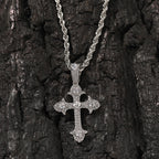 Hip-Hop Diamond-Encrusted Zircon Cross Necklace by nowadaysfashion