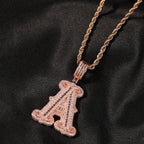 Hip-hop fully diamond-encrusted spiky rock sugar letter necklace by nowadaysfashion