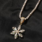 Winter rotating snowflake luminous oil drop pendant by nowadaysfashion