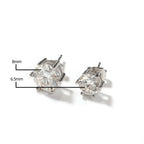 Hip-hop 925 silver moissanite six-prong earrings by nowadaysfashion