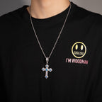 Hip-hop cross-shaped diamond Cubic Zirconia necklace by nowadaysfashion