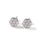 Hip Hop diamond-encrusted 925 silver stud earrings by nowadaysfashion
