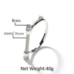 Horseshoe-shaped bracelets inlaid with zircon and diamonds by nowadaysfashion