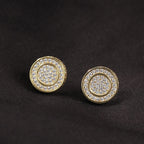 Hip Hop diamond-encrusted 925 silver stud earrings by nowadaysfashion