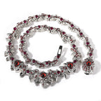 Hip-hop exaggerated spiky parasitic red-eyed thorn diamond-encrusted necklace by nowadaysfashion