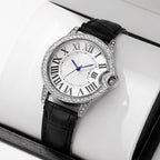 Fashion Diamond-Encrusted Women's Quartz Watch with Leather Strap by nowadaysfashion