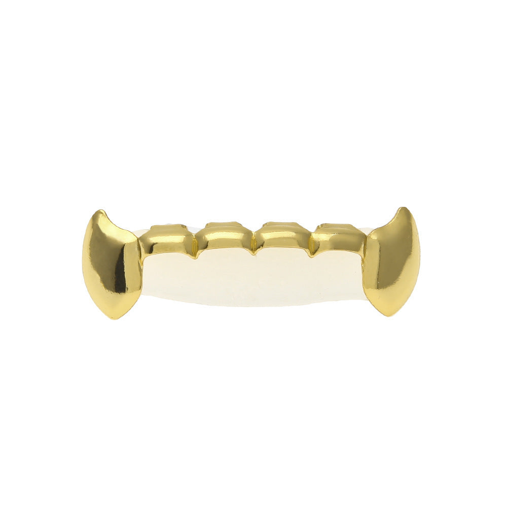 Hip-hop polished braces with gold electroplating by nowadaysfashion