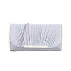 Pleated high sewing round bottom hand-held evening bag