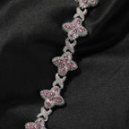 Hip-hop zircon colored infinite four-leaf clover bracelet by nowadaysfashion