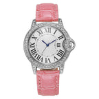 Fashion Diamond-Encrusted Women's Quartz Watch with Leather Strap by nowadaysfashion