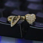 Hip-hop zircon-encrusted 26 English letters ring by nowadaysfashion