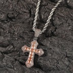 Blue Zircon Cross Hip-hop Necklace by nowadaysfashion