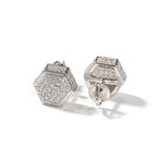 Hip Hop diamond-encrusted 925 silver stud earrings by nowadaysfashion