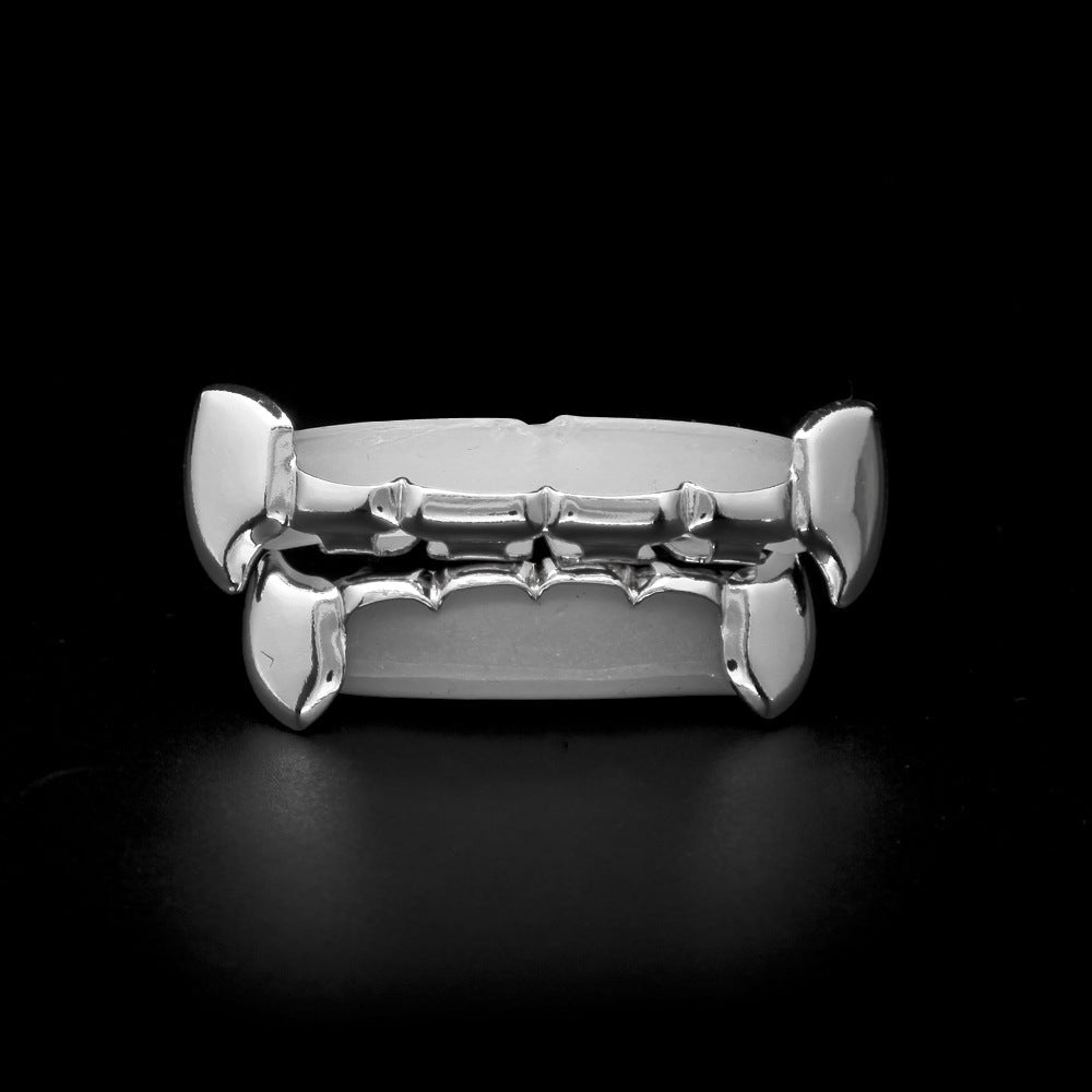 Hip-hop polished braces with gold electroplating by nowadaysfashion