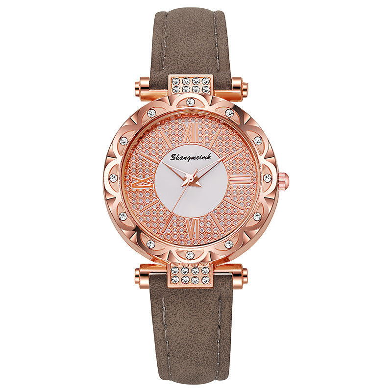 Korean-style quartz watch with a simple leather strap. by nowadaysfashion