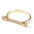 Horseshoe-shaped bracelets inlaid with zircon and diamonds by nowadaysfashion