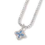 Cubic Zirconia Colorful Four-Leaf Clover Pendant by nowadaysfashion