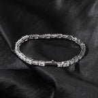 Hip-hop zircon-encrusted emerald color-matching tennis chain by nowadaysfashion